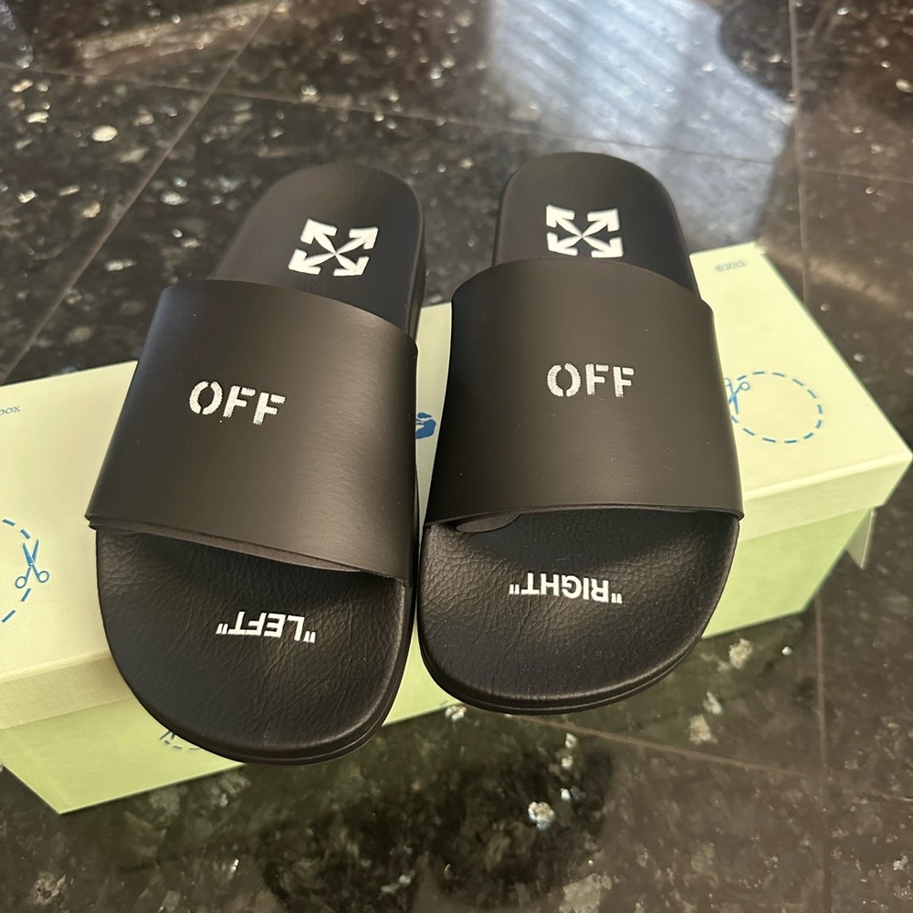 Off-White Black Rubber Slides